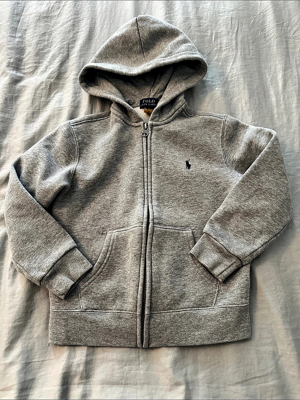 Polo Ralph Lauren Fleece Full-Zip Hoodie Boys 5 Gray